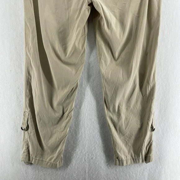 Ann Taylor Capri Pants Women's Sz 4P Beige Slash Pockets Cargo Style Lyocell - Picture 9 of 13
